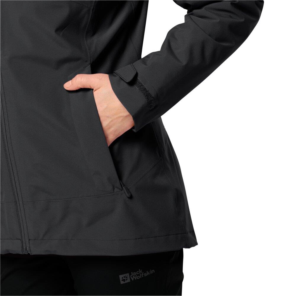 Jack Wolfskin Moonrise 3IN1 JKT W Kadın Outdoor Ceket 1115621-6000 Black