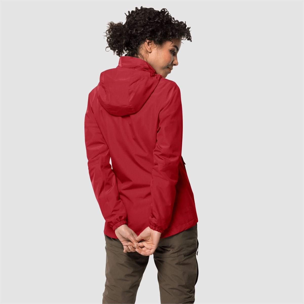 Jack Wolfskin Stormy Point 2L JKT Kadın Ceket 1111202-2178 Bright Scarlet