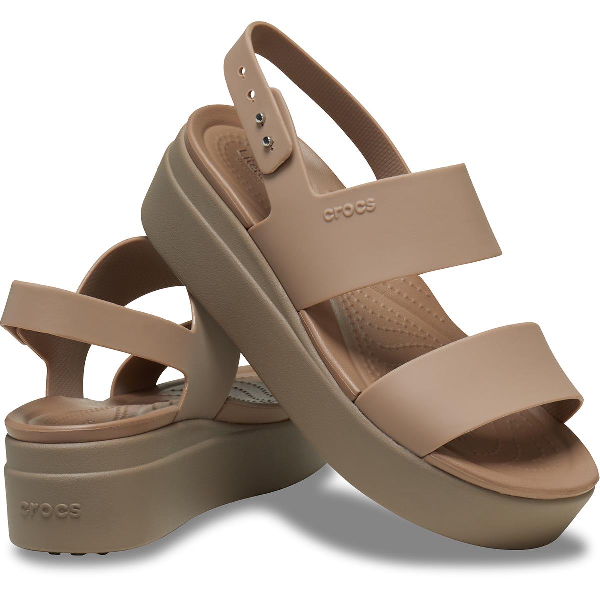 Crocs Brooklyn Low Wedge Kadın Terlik 206453-2EL Latte/Mushroom