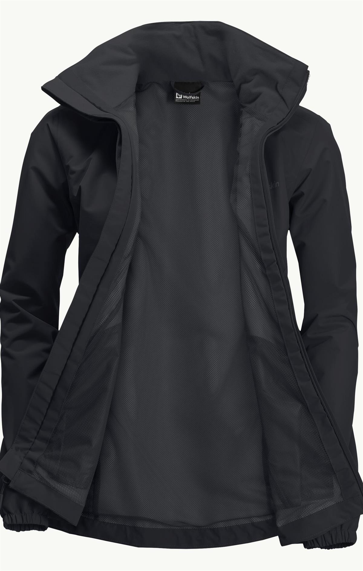 Jack Wolfskin Stormy Point 2L JKT Kadın Ceket 1111202-6000 Black