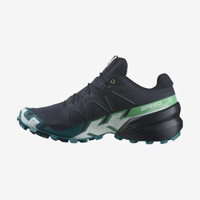 Salomon Speedcross 6 Erkek Outdoor Ayakkabı L47465300 Carbon/Tahitian Tide/White