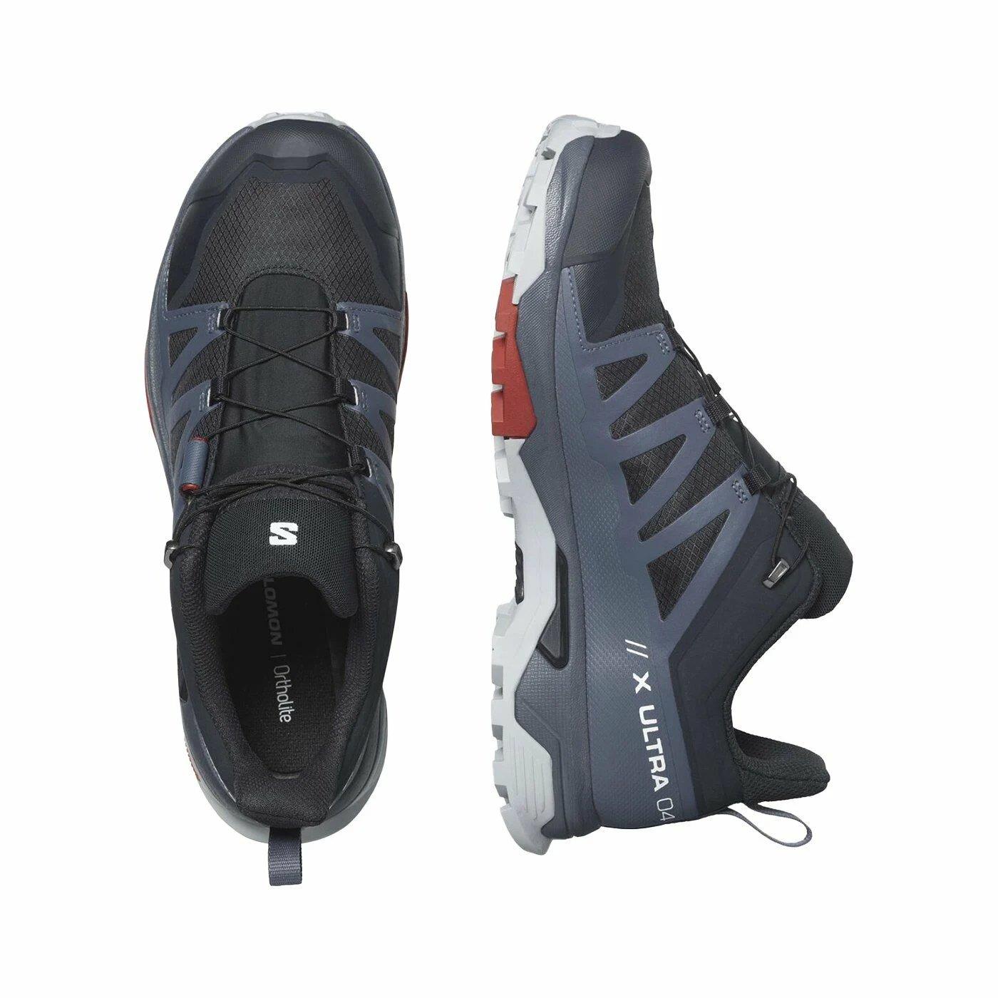 Salomon X Ultra 4 GTX Erkek Outdoor Ayakkabı L47376500 Carbon/Bering Sea/Pearl Blue