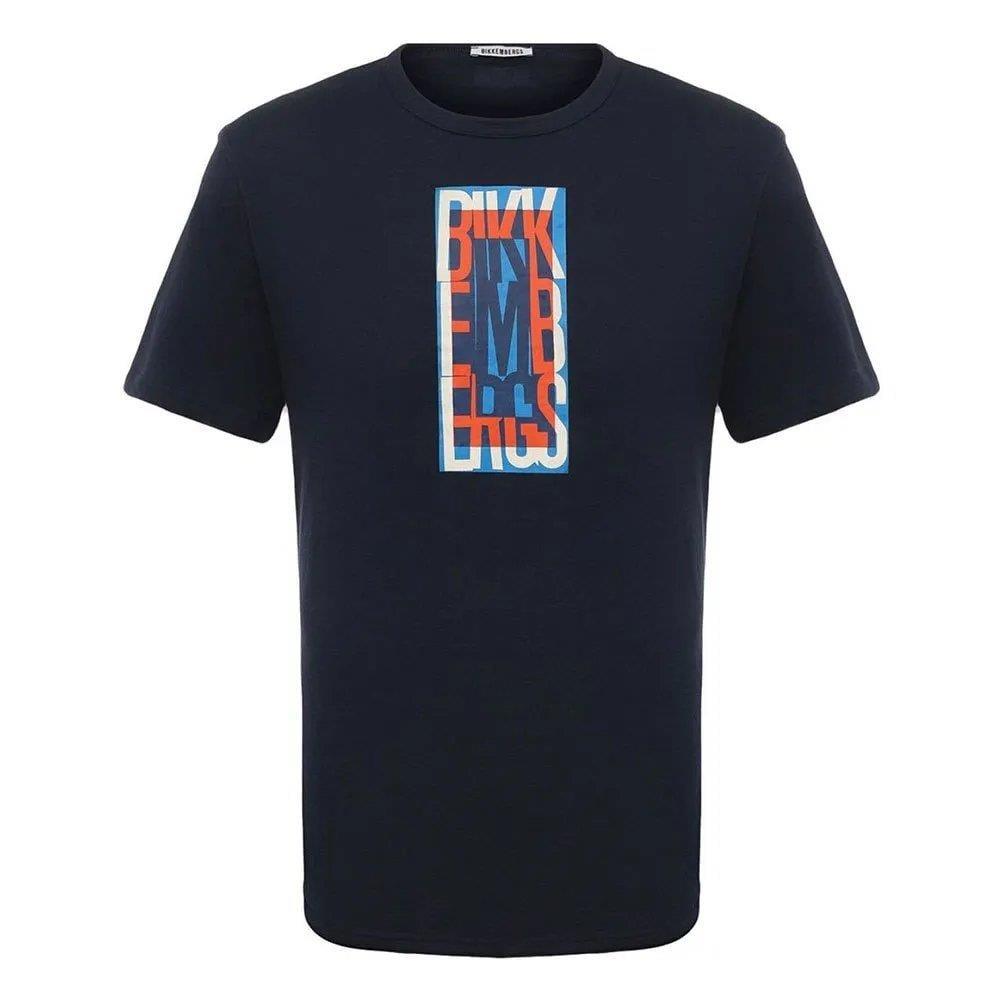Bikkembergs BKK2MTS04 Half Logo T-Shirt Navy