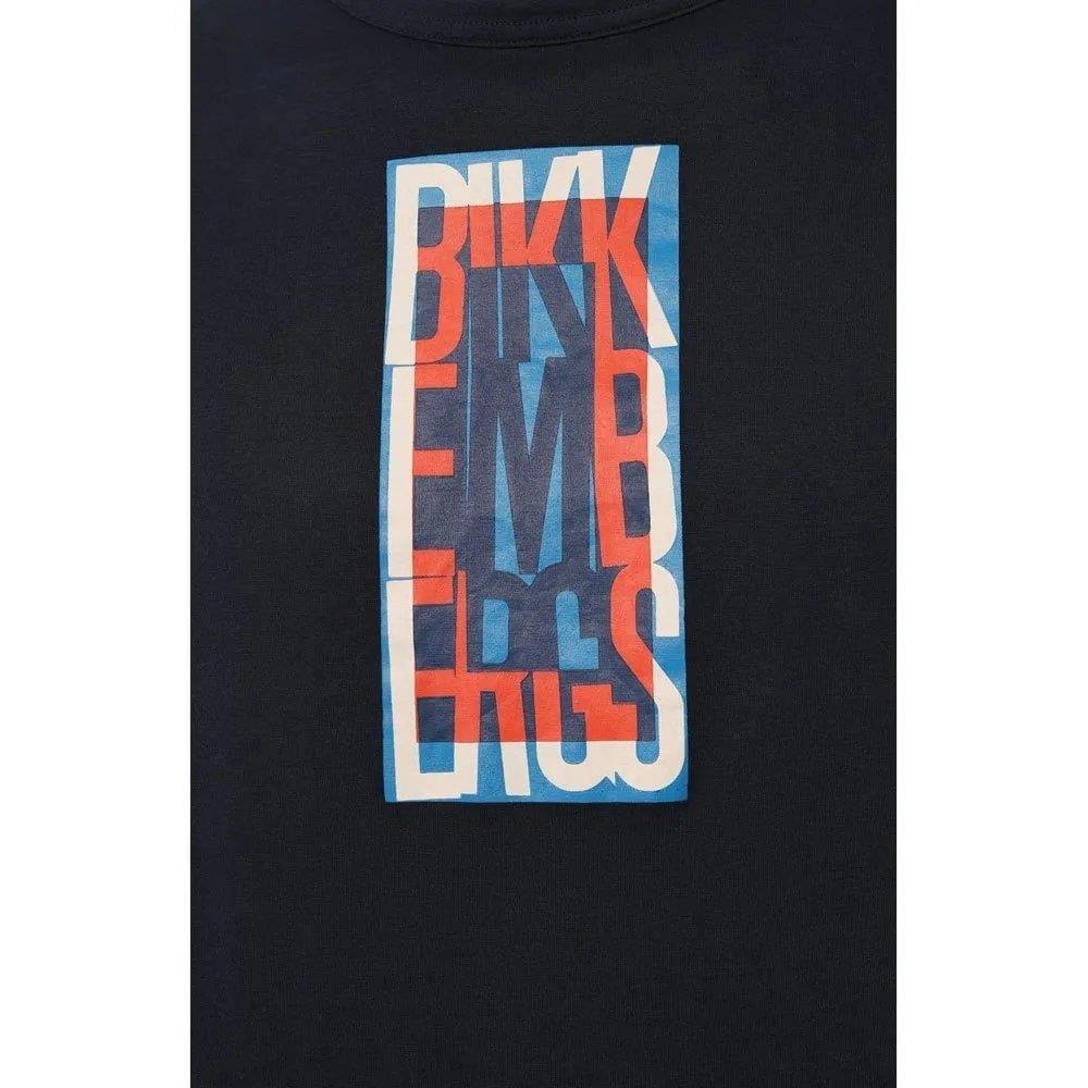Bikkembergs BKK2MTS04 Half Logo T-Shirt Navy