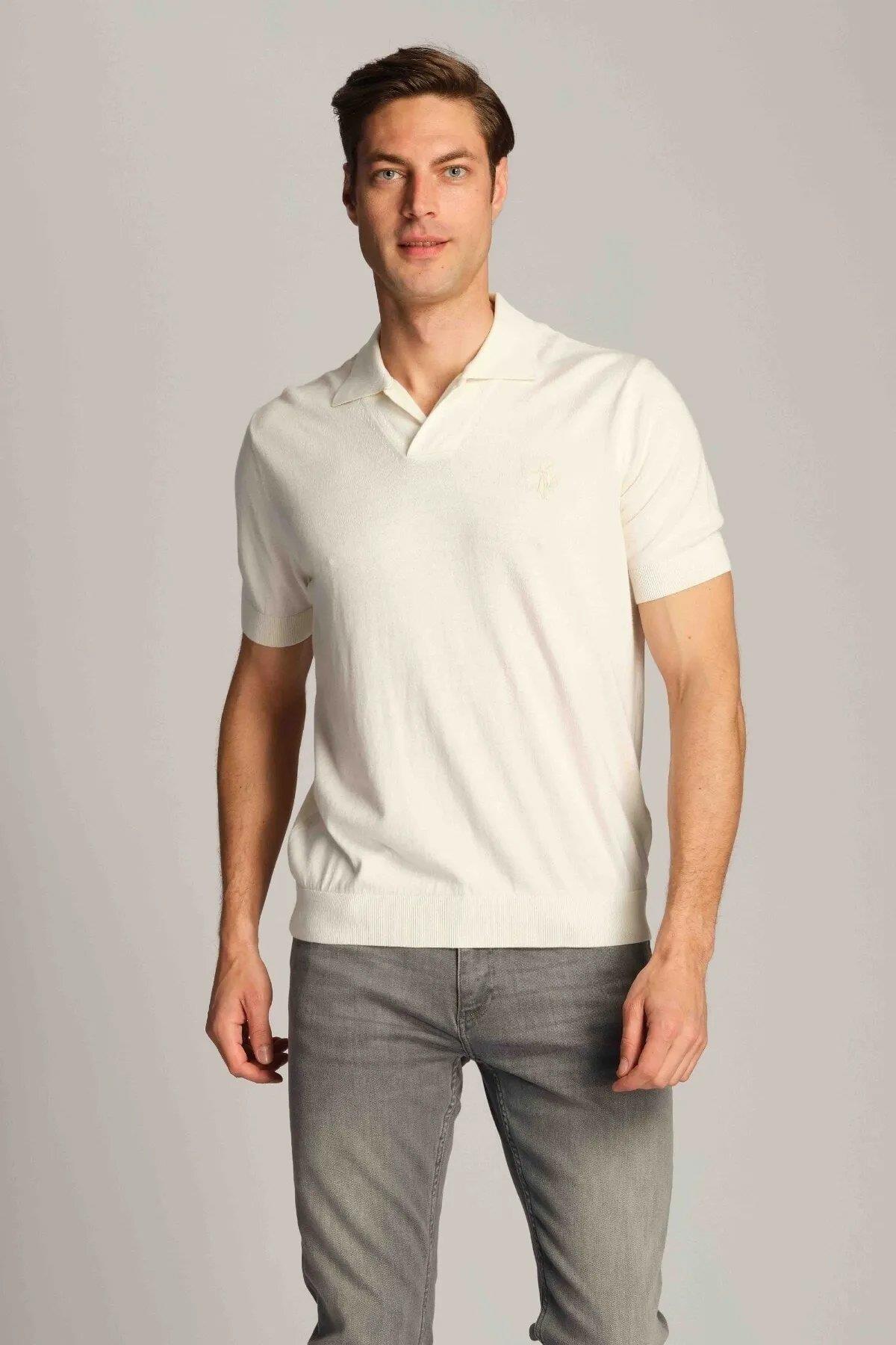 Ruck & Maul Erkek Polo T-Shirt 23806-1143 Marshmallow