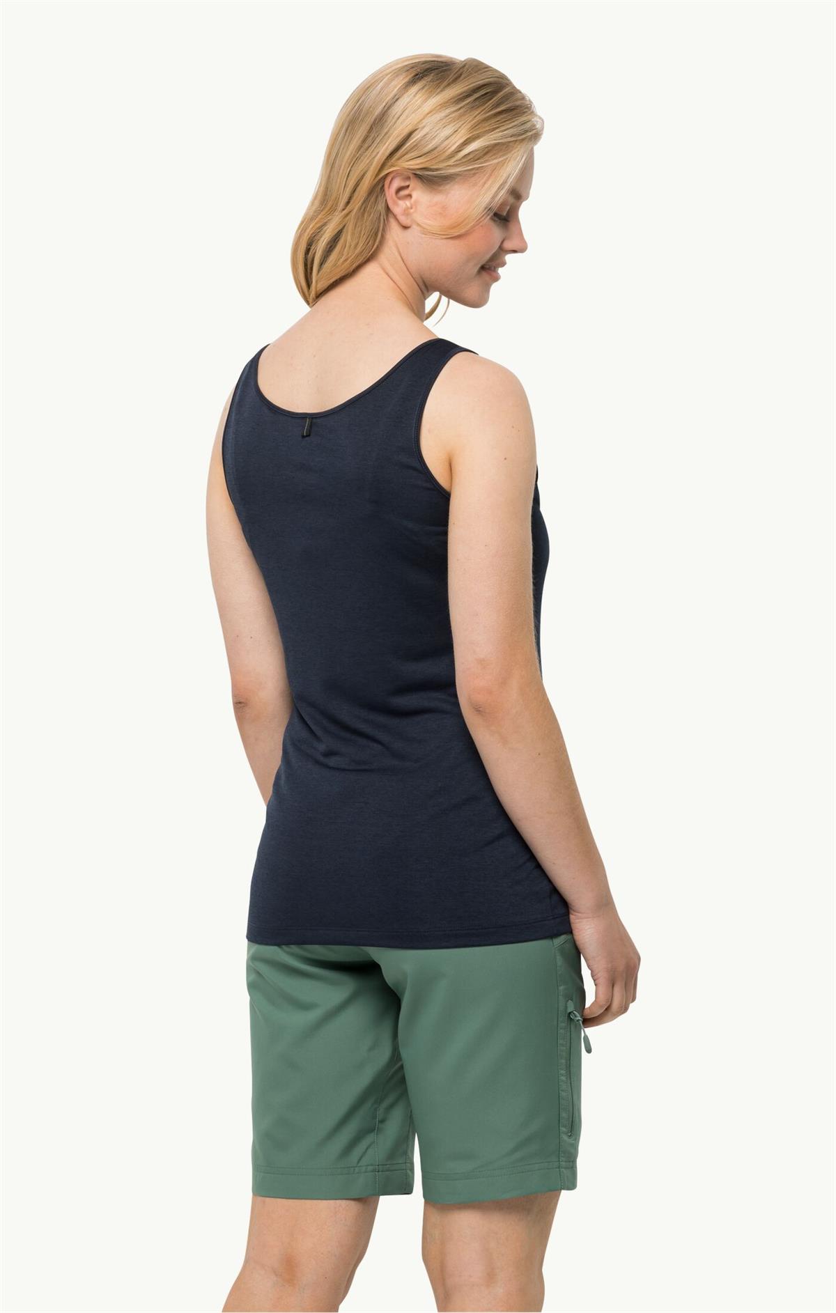 Jack Wolfskin Pack & Go Tank Kadın Atlet 1807283-1010 Night Blue