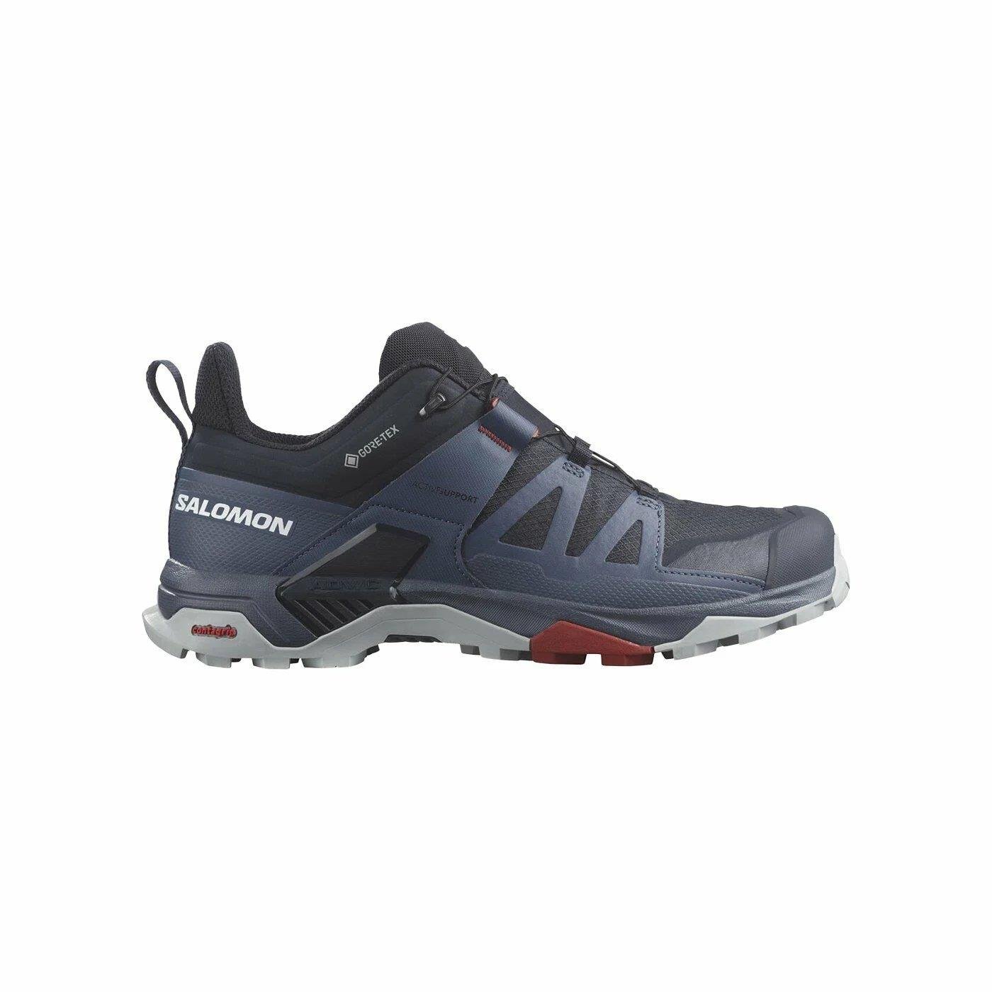 Salomon X Ultra 4 GTX Erkek Outdoor Ayakkabı L47376500 Carbon/Bering Sea/Pearl Blue