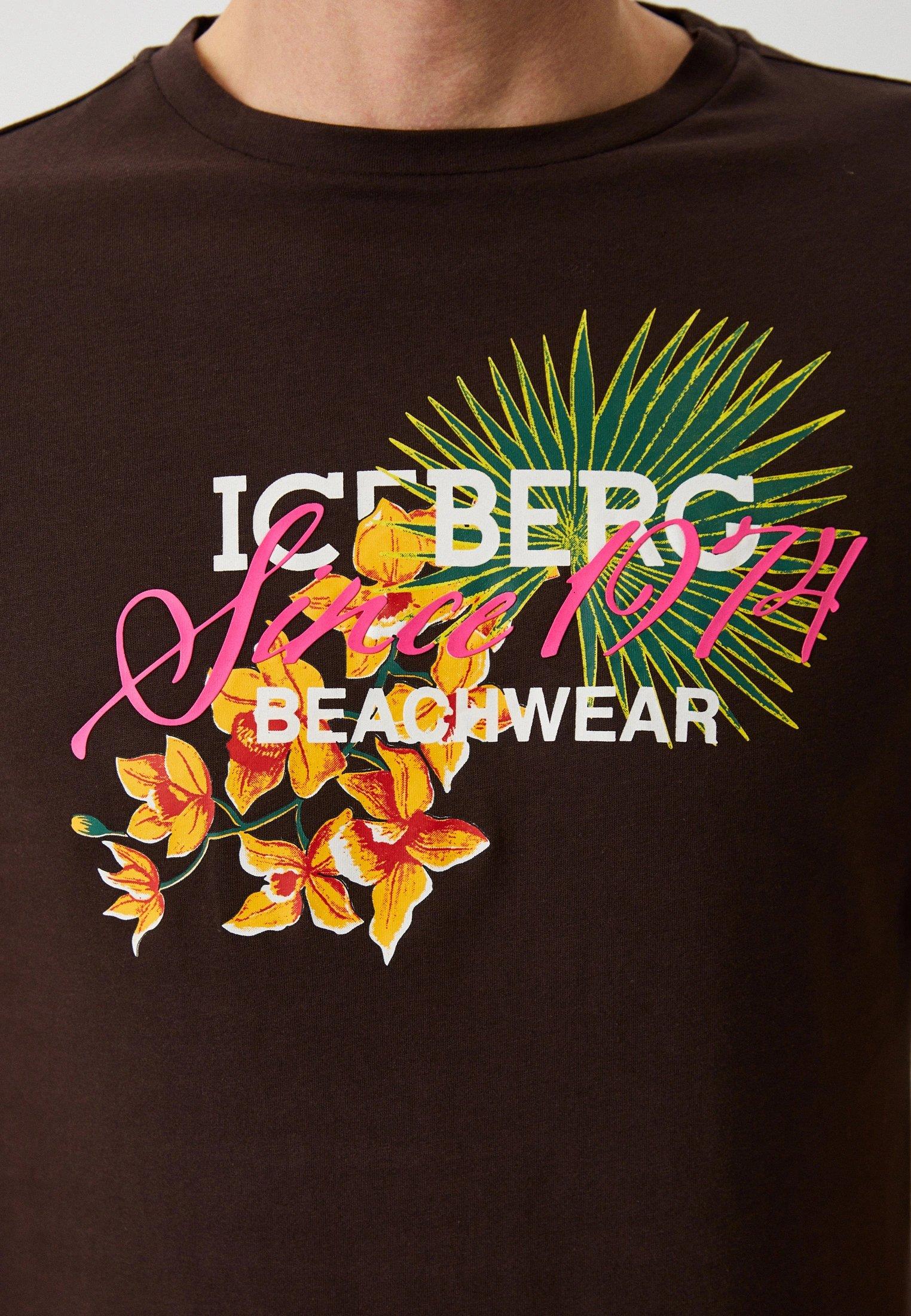 Iceberg ICE3MTS02 Flower T-Shirt Brown
