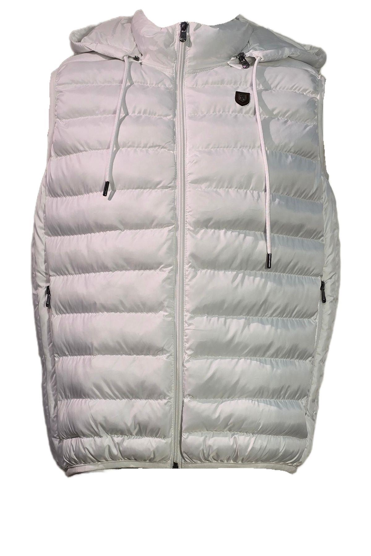 Campione 3429801 Erkek Kapşonlu Yelek Off White