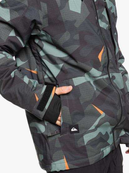 Quiksilver Mission Printed JK Snowboard Ceketi EQYTJ03479-GLW8 Puzzle Camo Sea Spray
