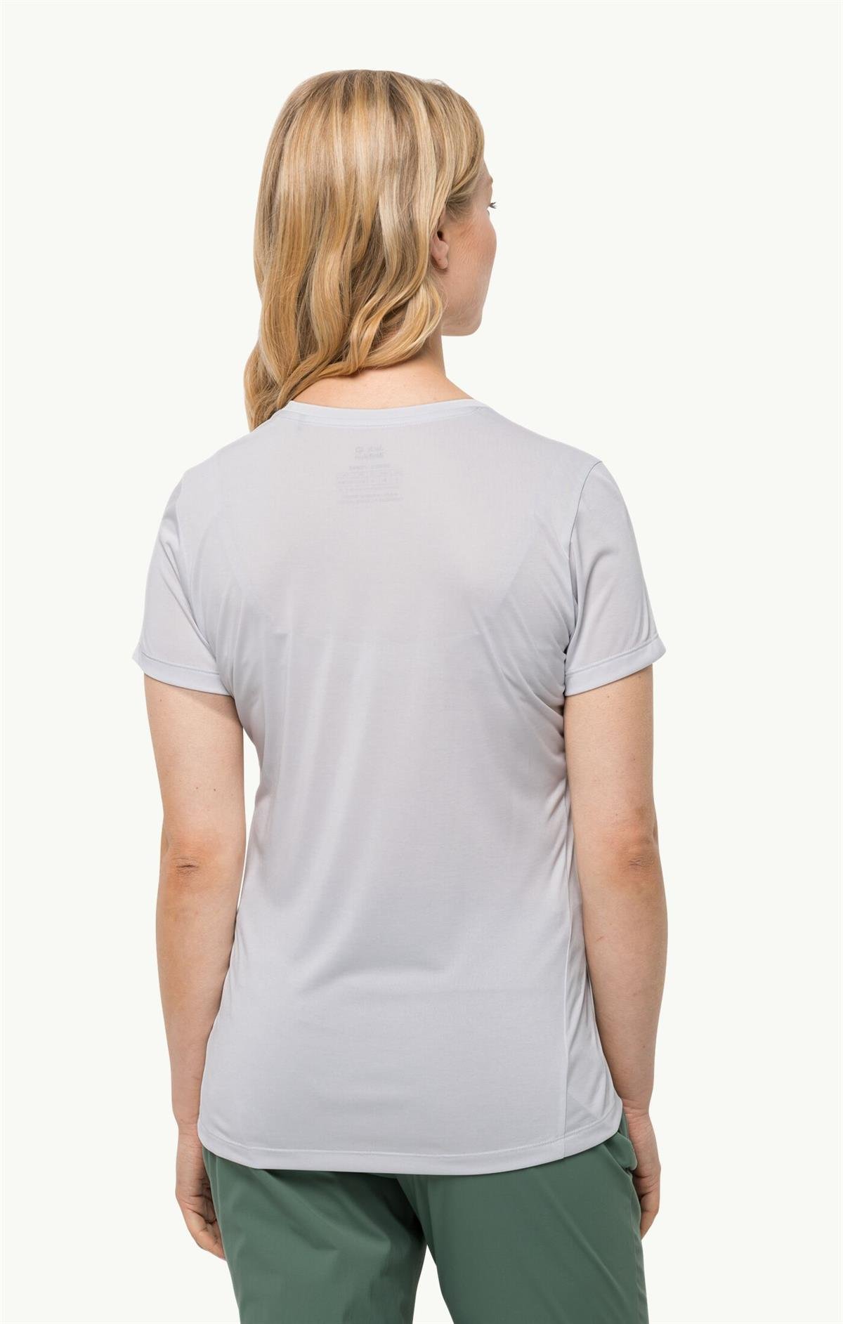 Jack Wolfskin Crosstrail Graphic T Kadın T-Shirt 1807213-5195 White Cloud