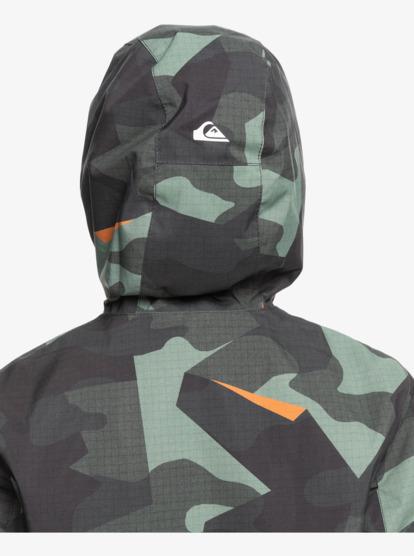 Quiksilver Mission Printed Youth JK Çocuk Snowboard Ceketi EQBTJ03199-GLW8 Puzzle Camo Sea Spray