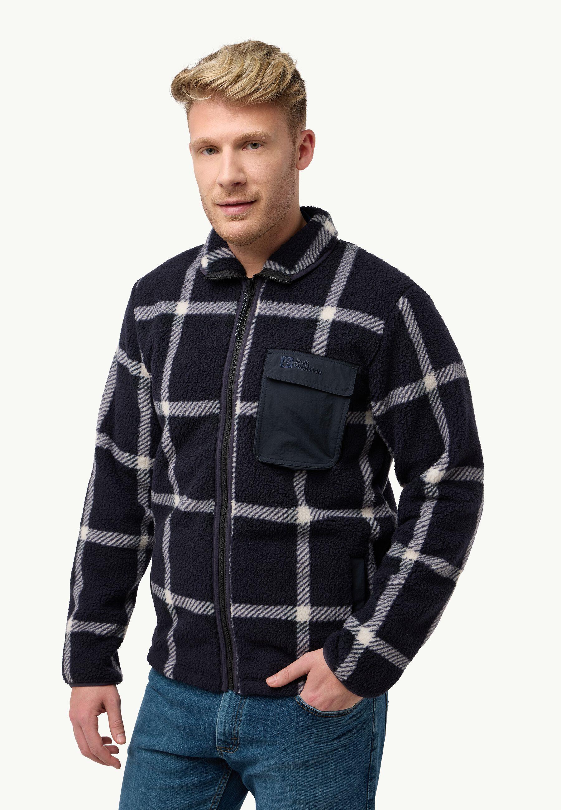 Jack Wolfskin Felslicht Check JKT M Erkek Outdoor Ceket A60058-C0413 Dark Navy
