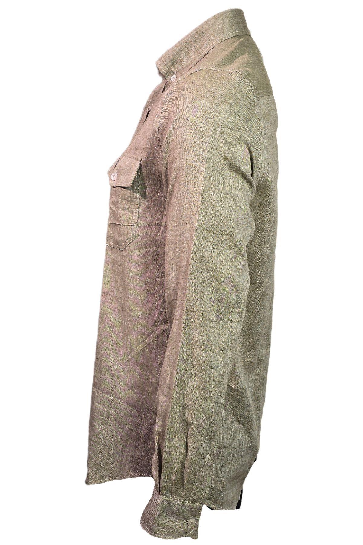 Campione 5708304 Erkek Keten Gömlek Khaki