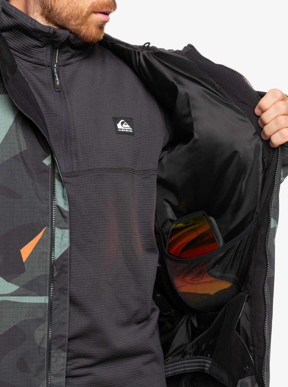 Quiksilver Mission Printed JK Snowboard Ceketi EQYTJ03479-GLW8 Puzzle Camo Sea Spray