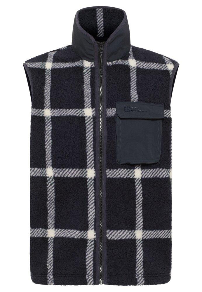 Jack Wolfskin Felslicht Check Vest M Erkek Yelek A60061-A0028 Dark Navy