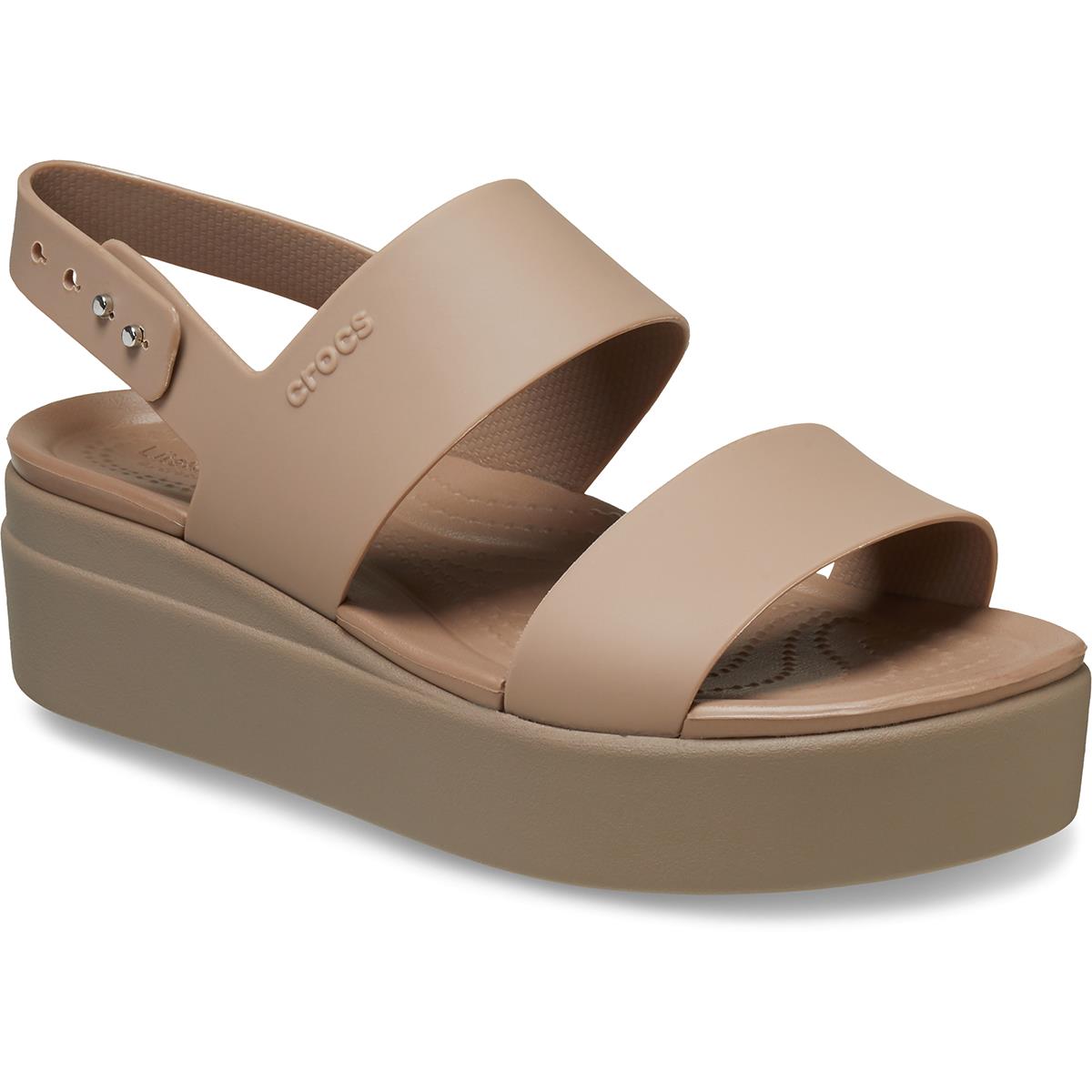 Crocs Brooklyn Low Wedge Kadın Terlik 206453-2EL Latte/Mushroom