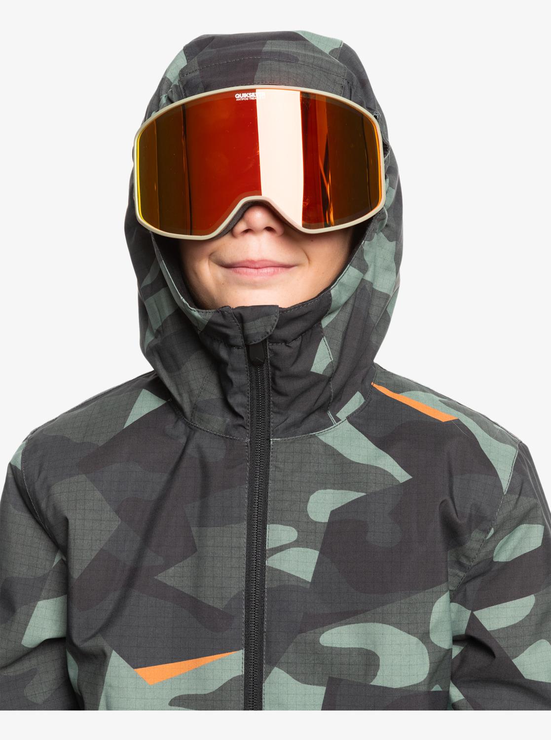 Quiksilver Mission Printed Youth JK Çocuk Snowboard Ceketi EQBTJ03199-GLW8 Puzzle Camo Sea Spray