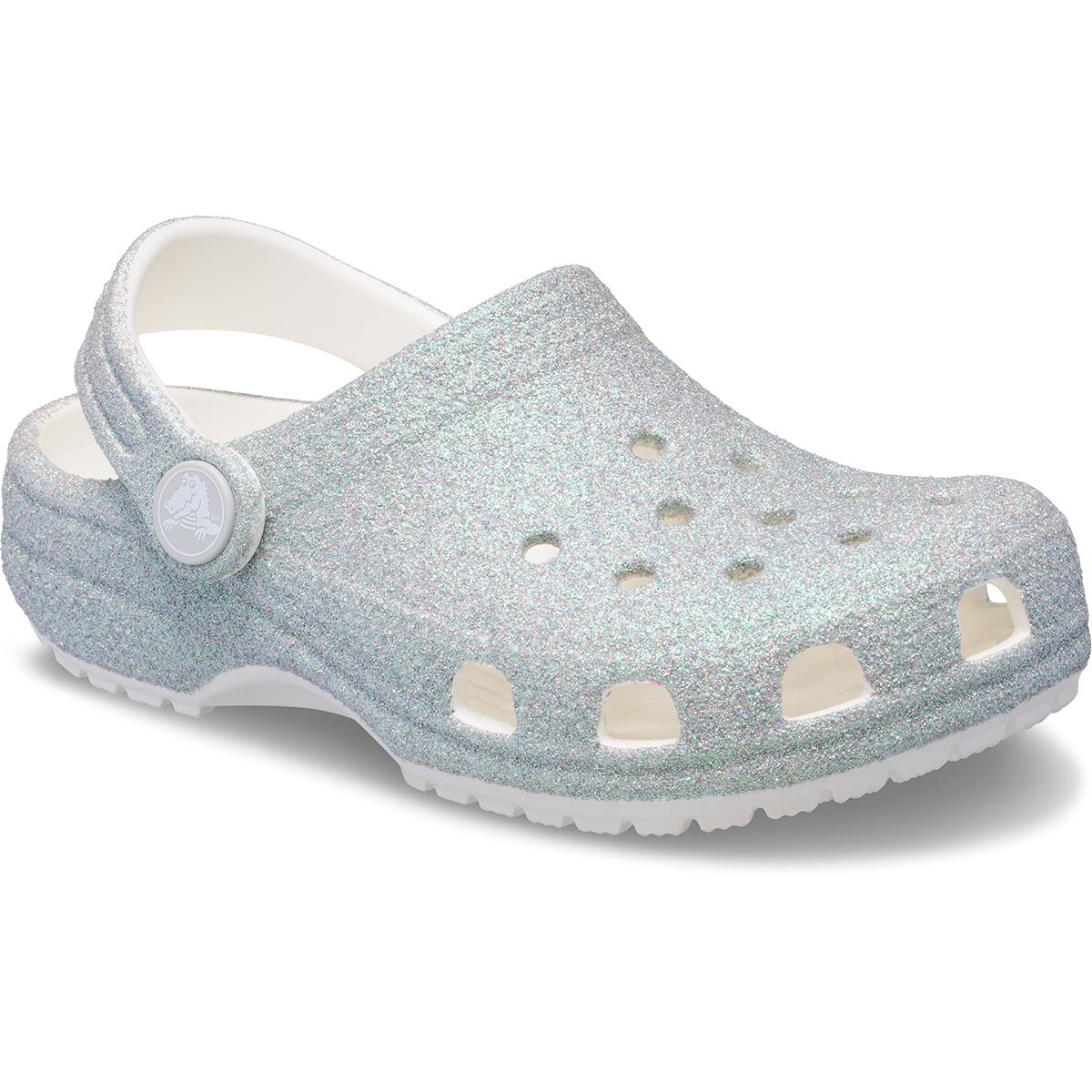 Crocs Classic Iridescent Glitter Classic Clog Çocuk Terlik 210986-100 White