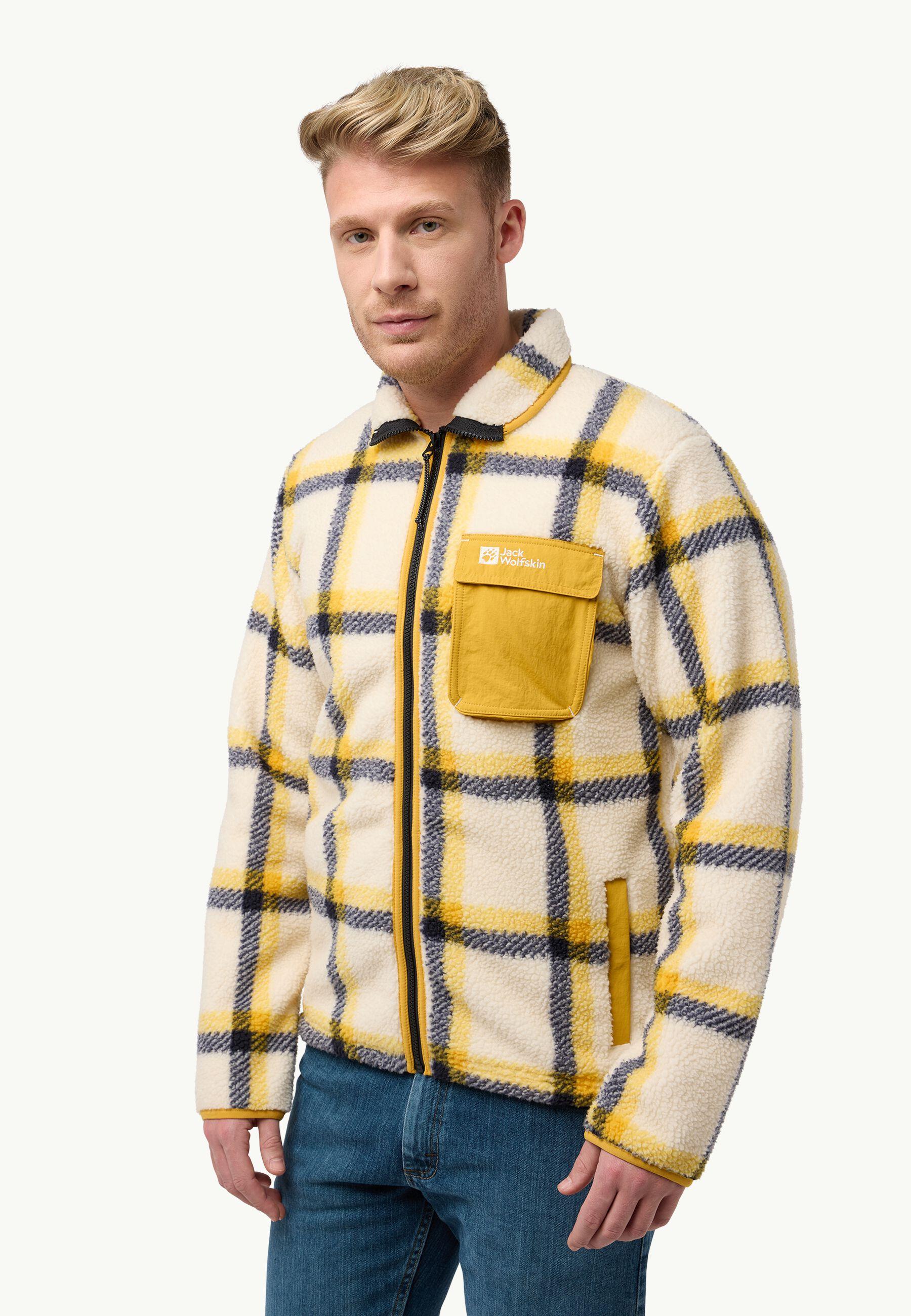 Jack Wolfskin Felslicht Check JKT M Erkek Outdoor Ceket A60058-A0028 Panna Cotta
