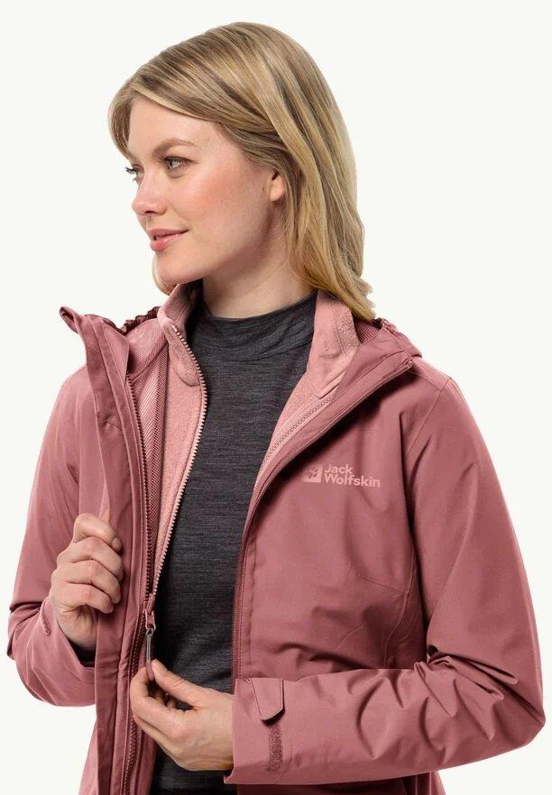 Jack Wolfskin Moonrise 3IN1 JKT W Kadın Outdoor Ceket 1115621-J0128 Red Ochre