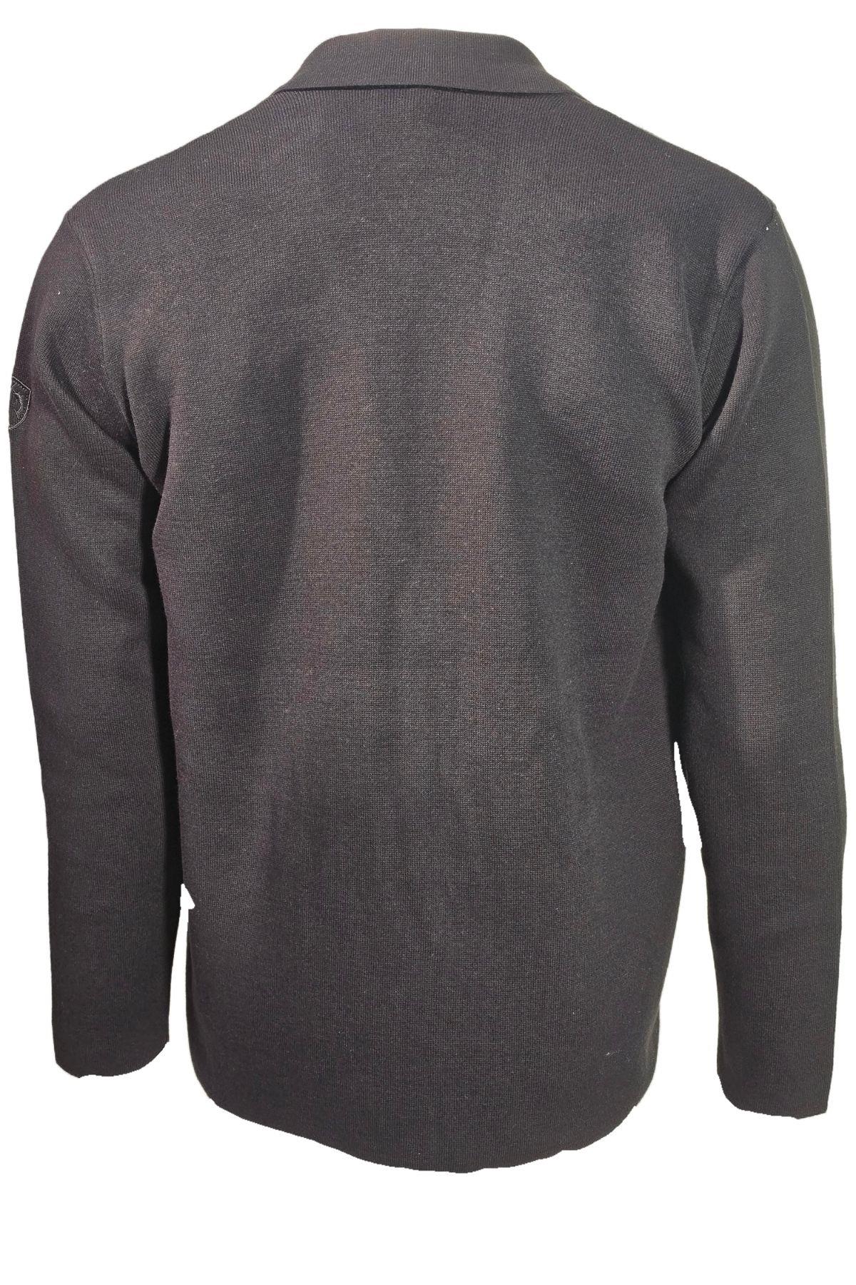 Campione 3849703 Erkek Triko Ceket Black