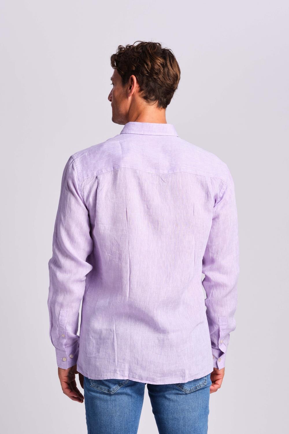 Ruck & Maul Erkek Keten Gömlek 24865-3620 Lavendula