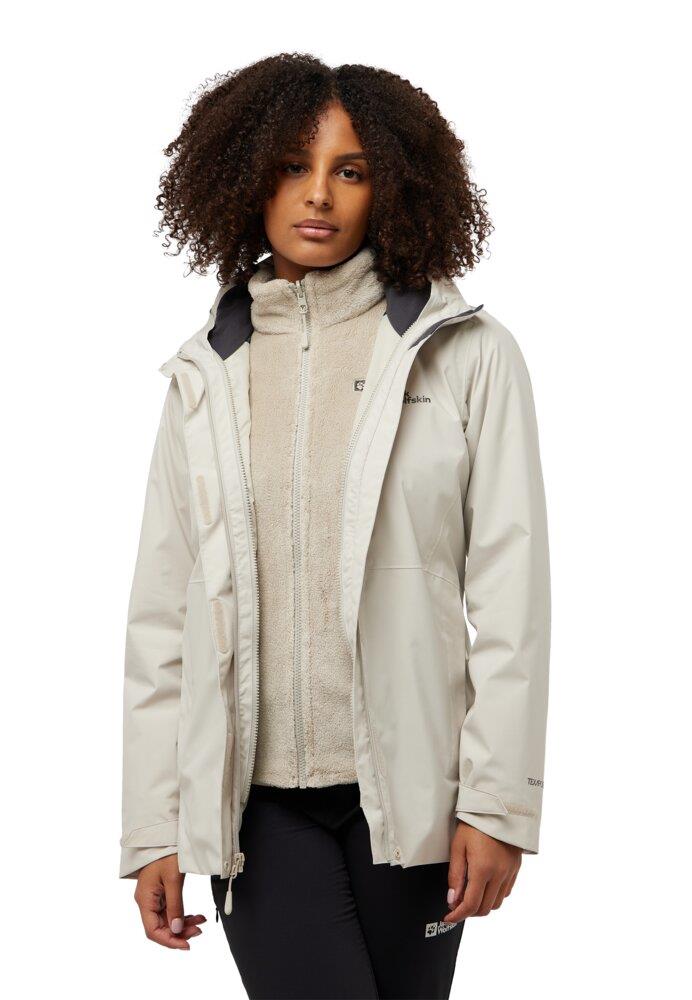 Jack Wolfskin Rotwand 3IN1 JKT W Kadın Outdoor Ceket A60333-A0029 Seal
