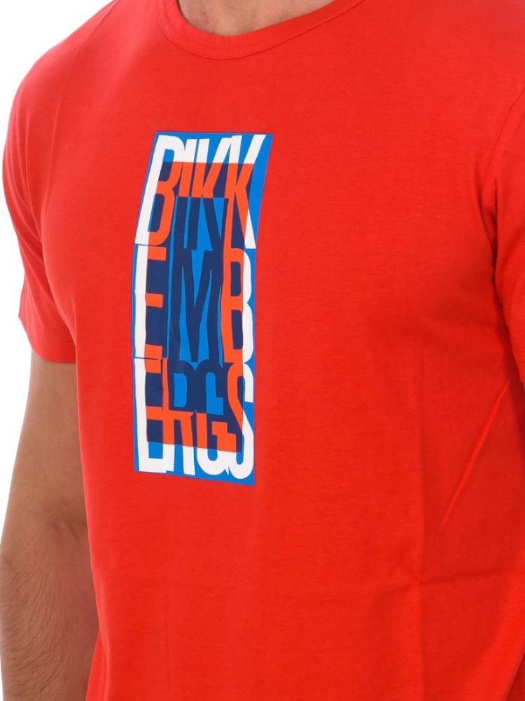 Bikkembergs BKK2MTS04 Half Logo T-Shirt Red