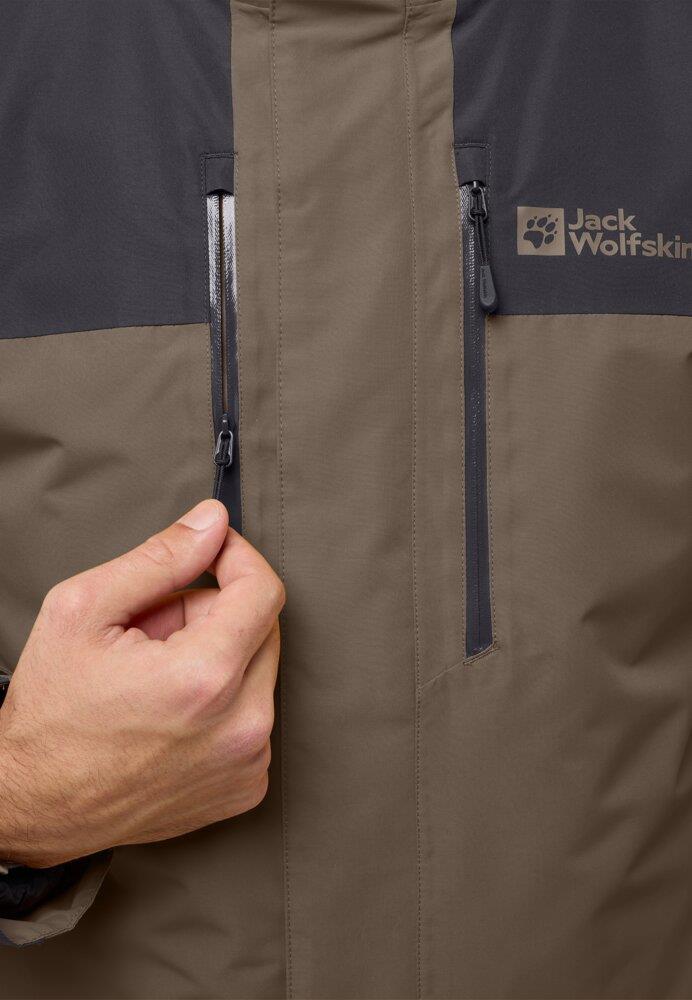Jack Wolfskin Jasper 3IN1 JKT M Erkek Outdoor Ceket A61858-5719 Cold Coffee