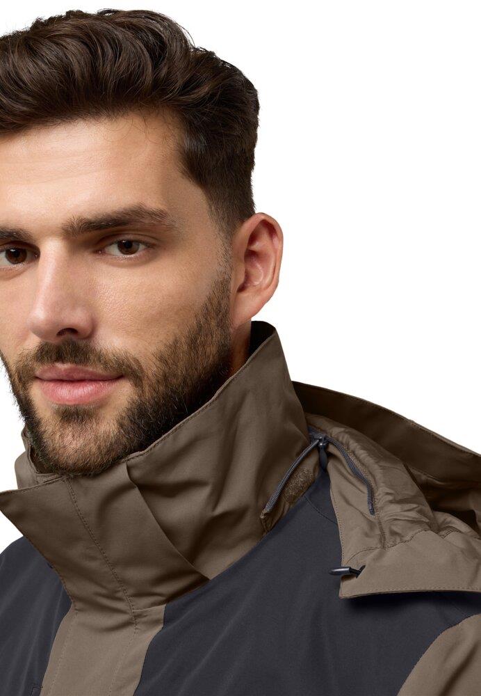 Jack Wolfskin Jasper 3IN1 JKT M Erkek Outdoor Ceket A61858-5719 Cold Coffee