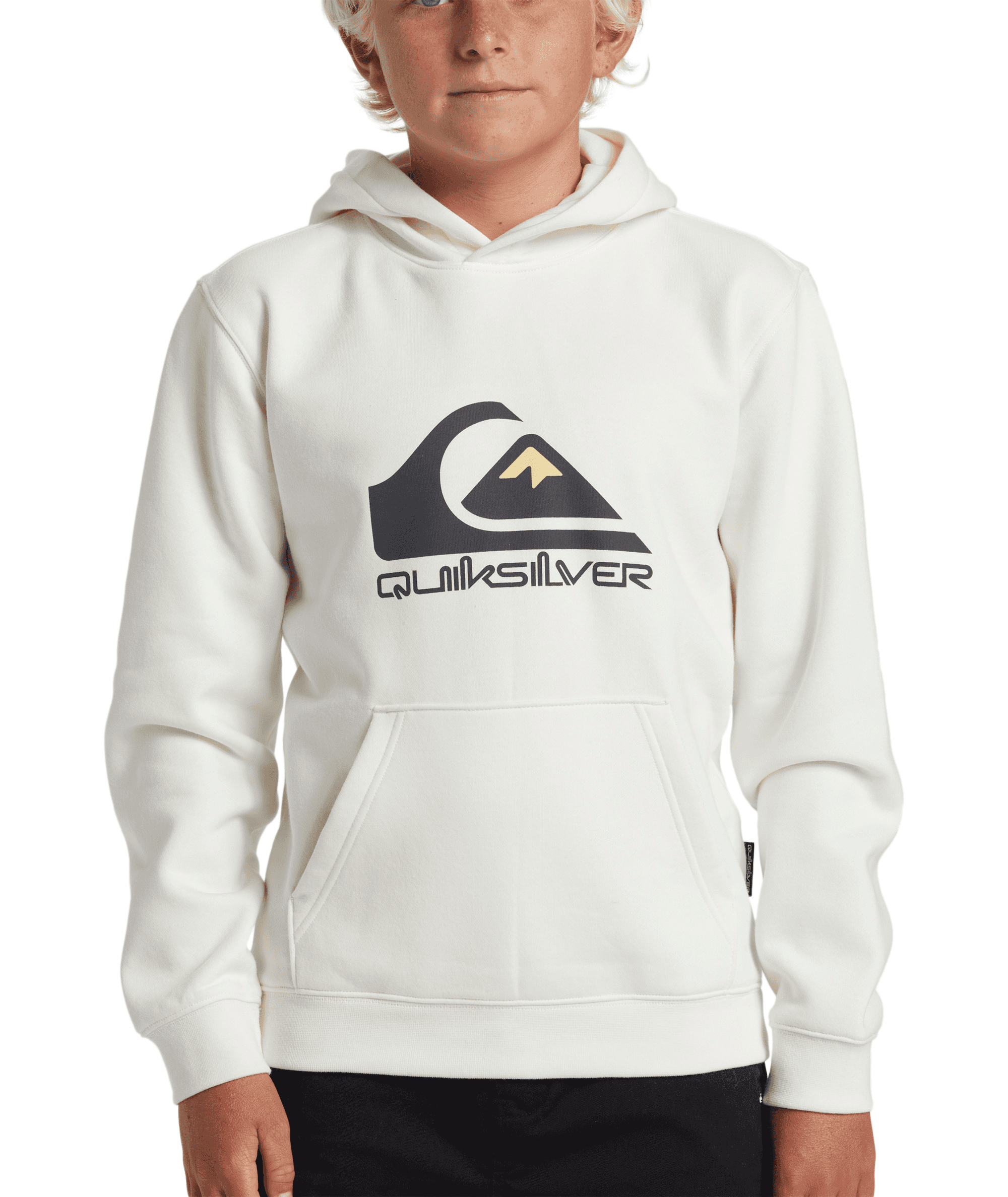 Quiksilver Big Logo Hoodie Çocuk Sweatshirt AQBFT03099-WBK0 Snow White