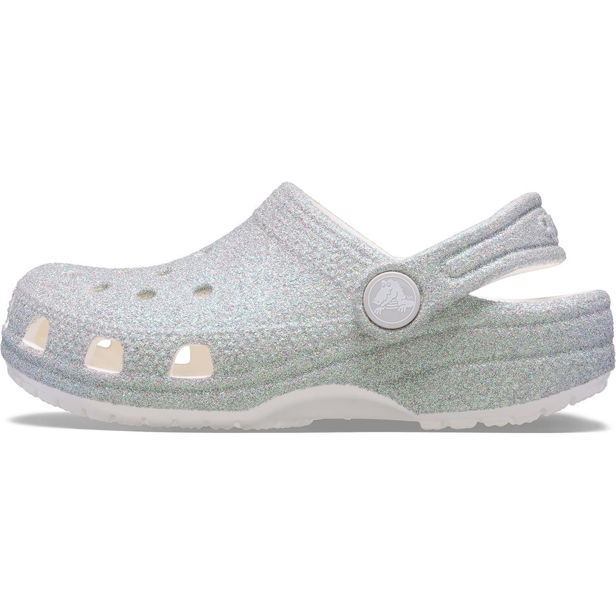 Crocs Classic Iridescent Glitter Classic Clog Çocuk Terlik 210986-100 White