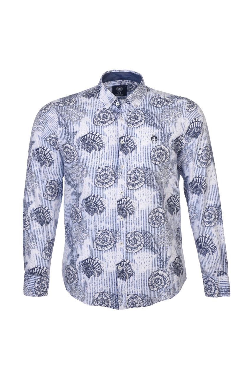 Campione 5708632 Erkek Desenli Gömlek Indigo