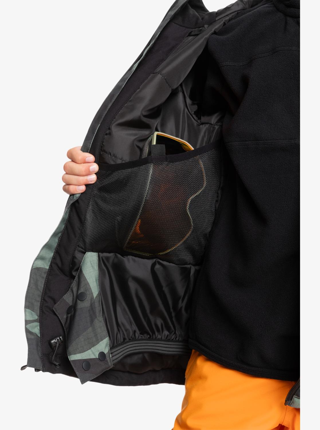 Quiksilver Mission Printed Youth JK Çocuk Snowboard Ceketi EQBTJ03199-GLW8 Puzzle Camo Sea Spray
