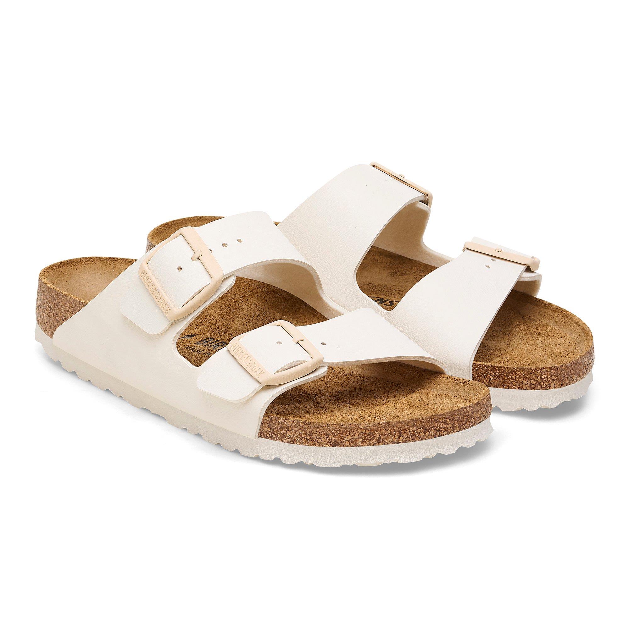Birkenstock Arizona BF Saffiano Unisex Terlik 1027339-Eggshell