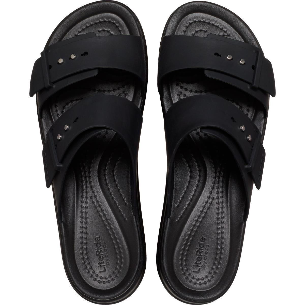 Crocs Brooklyn Buckle Low Wedge Kadın Terlik 207431-001 Black