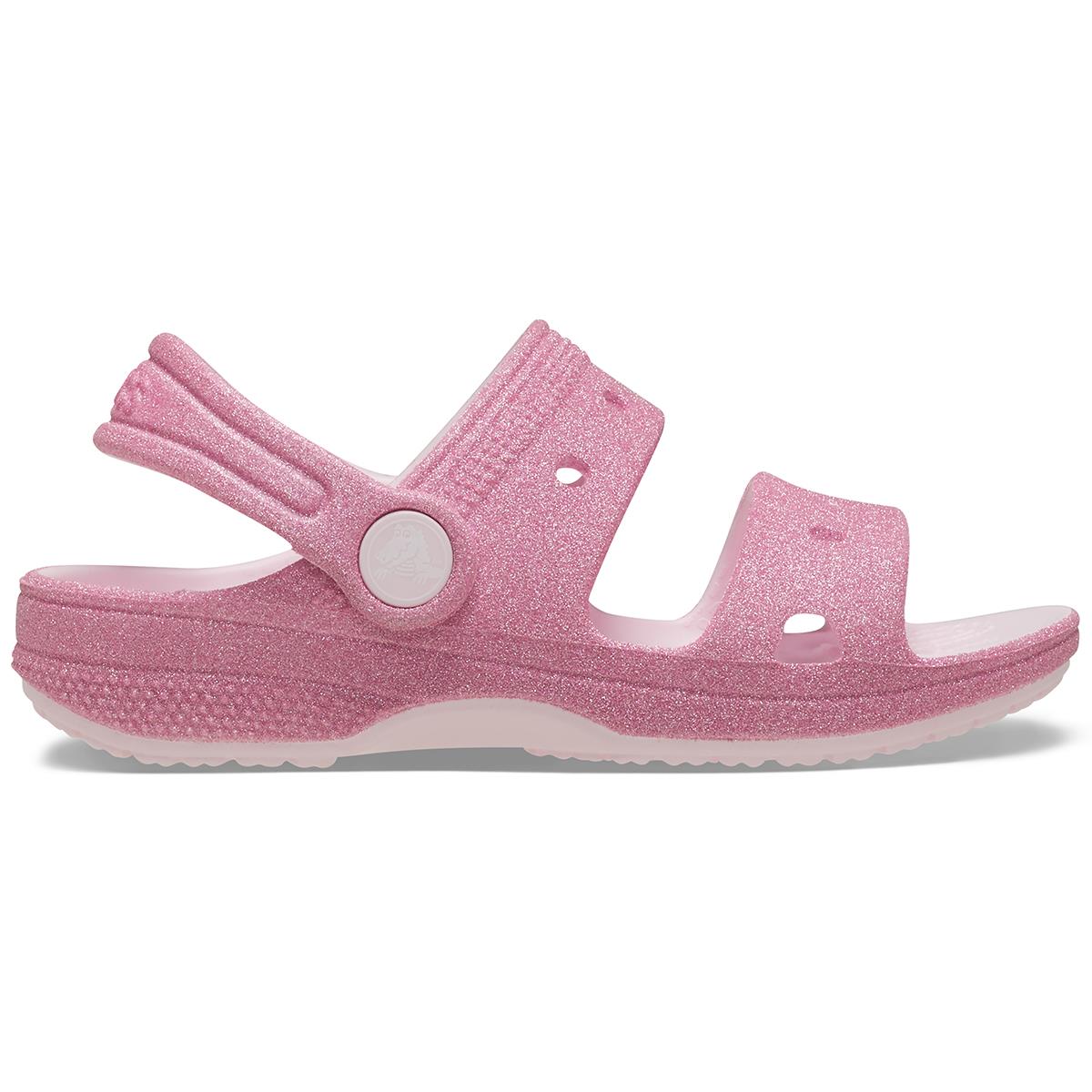 Crocs Classic Glitter Sandal Bebek Terlik 207983-6ZW Pink Milk
