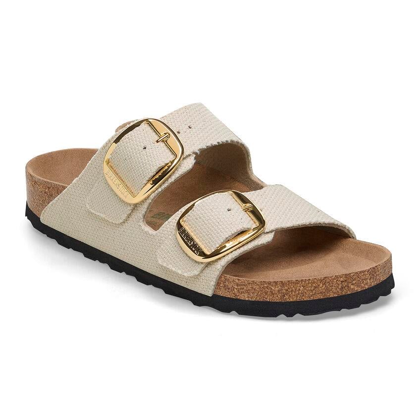Birkenstock Arizona Big Buckle Tex Rough Canvas Vegan Unisex Terlik 1026726-Eggshell