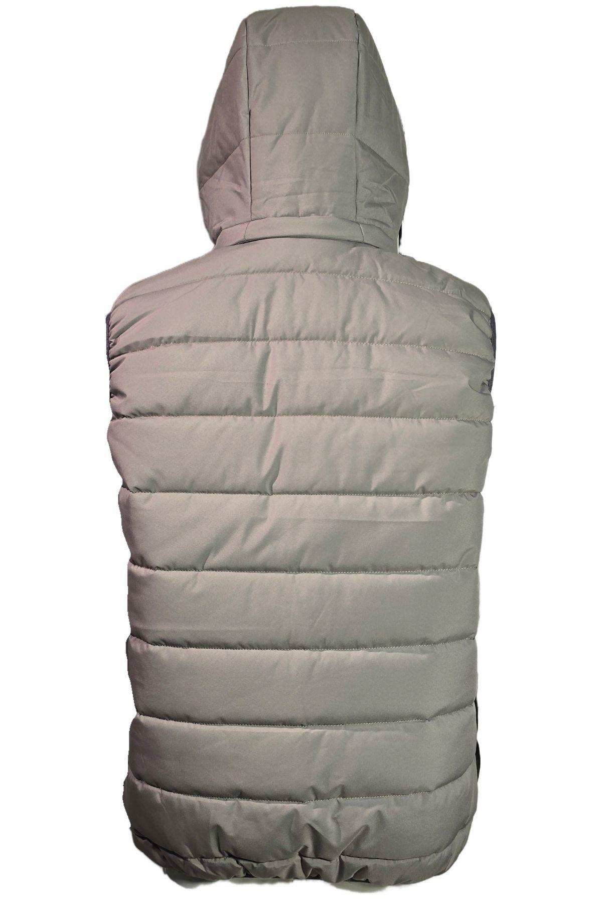 Campione 3229502 Erkek Kapşonlu Yelek Grey