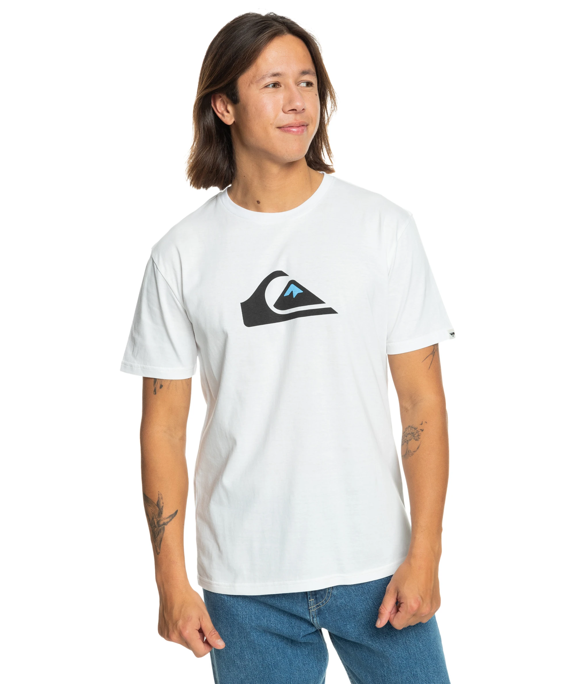 Quiksilver COMP LOGO SS ERKEK  White T-SHIRT