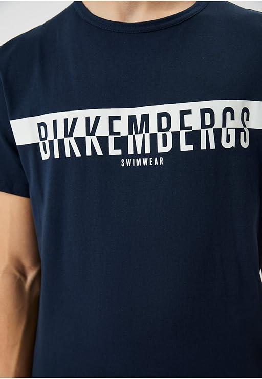 Bikkembergs BKK2MTS03 Half Logo T-Shirt Navy