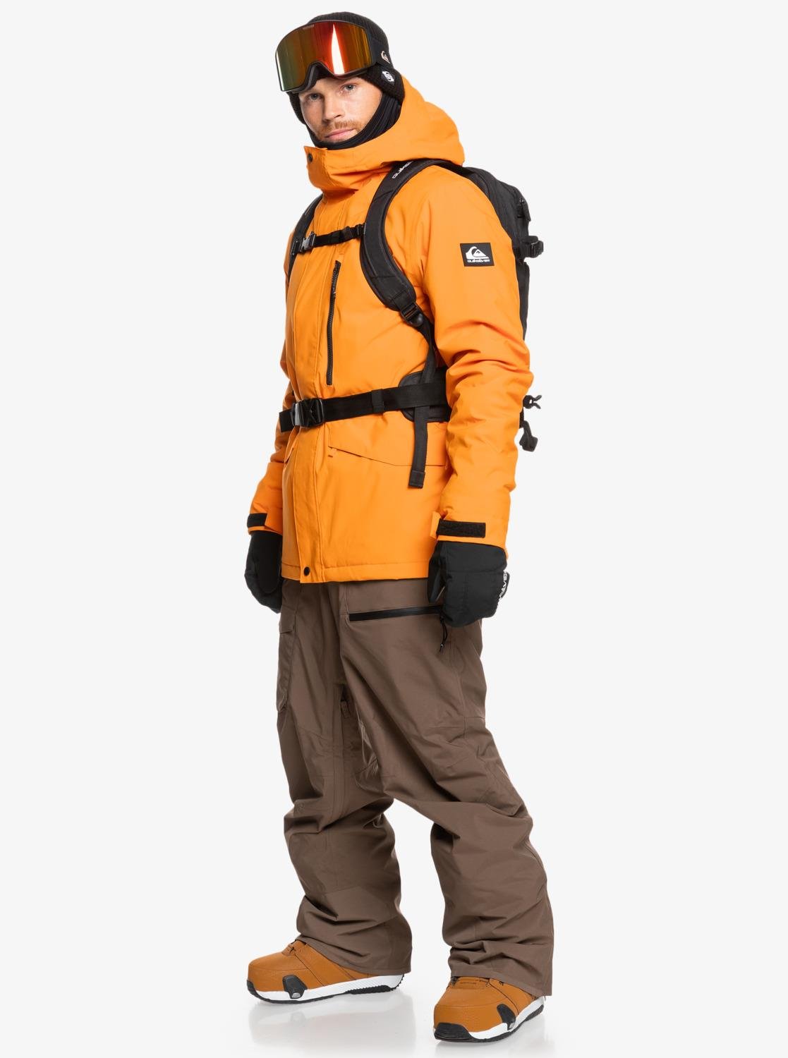 Quiksilver Mission Solid JK Snowboard Ceketi EQYTJ03266-4177 Orange Pepper