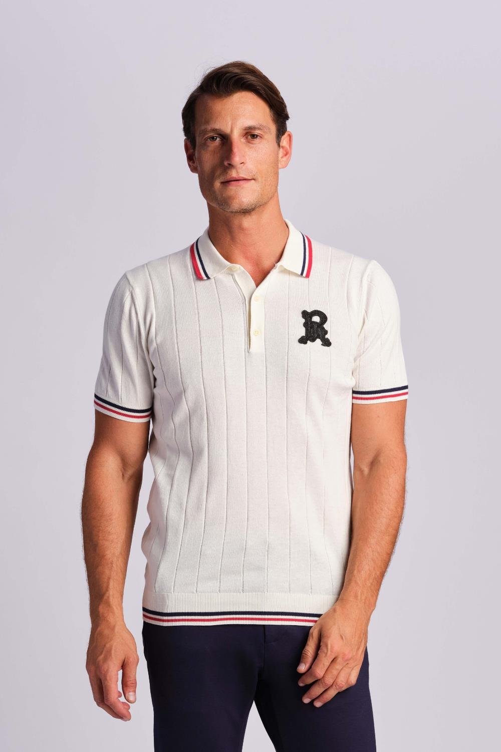 Ruck & Maul Erkek Polo T-Shirt 25064-1143 Marshmallow