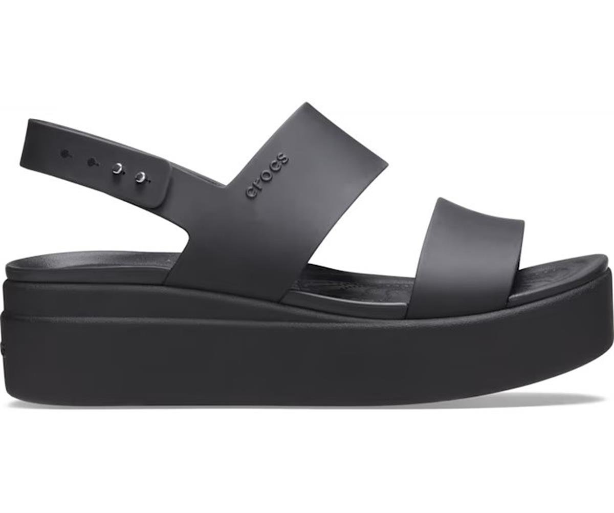 Crocs Brooklyn Low Wedge Kadın Terlik 206453-060 Black/Black