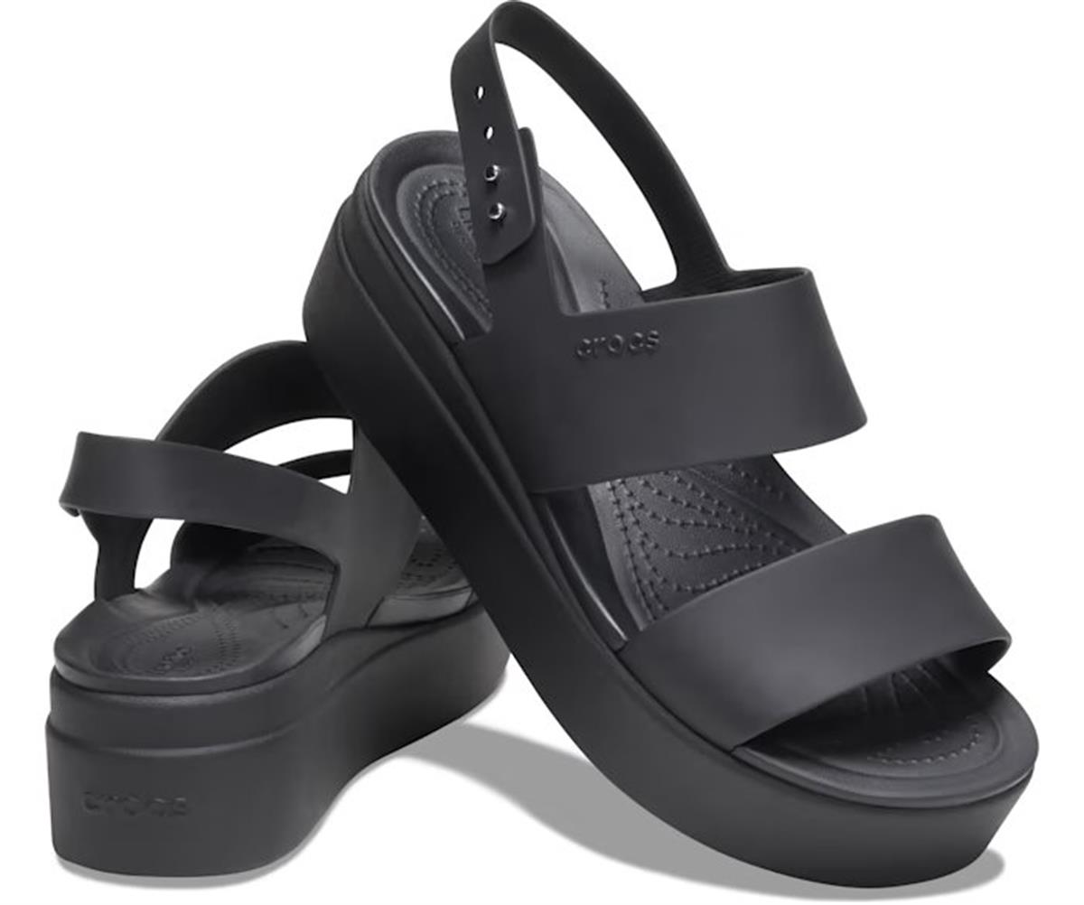 Crocs Brooklyn Low Wedge Kadın Terlik 206453-060 Black/Black