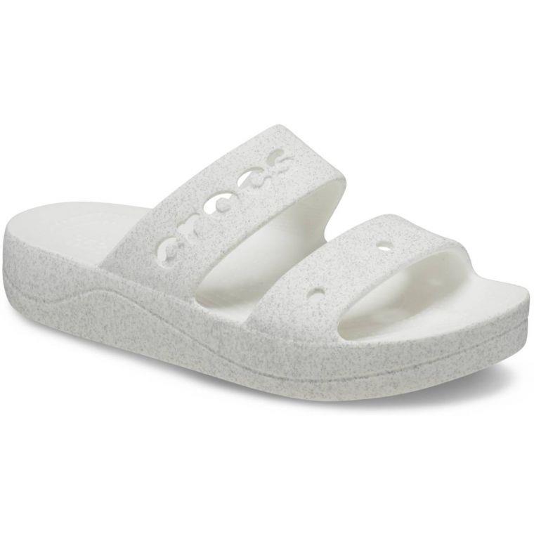 Crocs Baya Platform Glitter Sandal Kadın Terlik 208461-100 White
