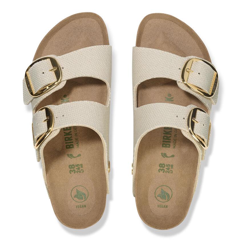 Birkenstock Arizona Big Buckle Tex Rough Canvas Vegan Unisex Terlik 1026726-Eggshell