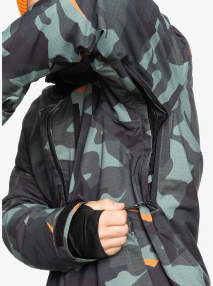 Quiksilver Mission Printed JK Snowboard Ceketi EQYTJ03479-GLW8 Puzzle Camo Sea Spray