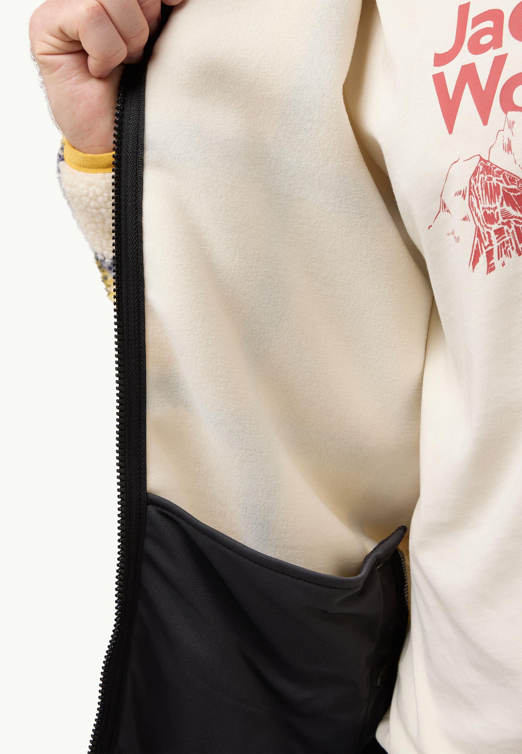Jack Wolfskin Felslicht Check JKT M Erkek Outdoor Ceket A60058-A0028 Panna Cotta